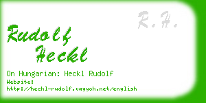 rudolf heckl business card